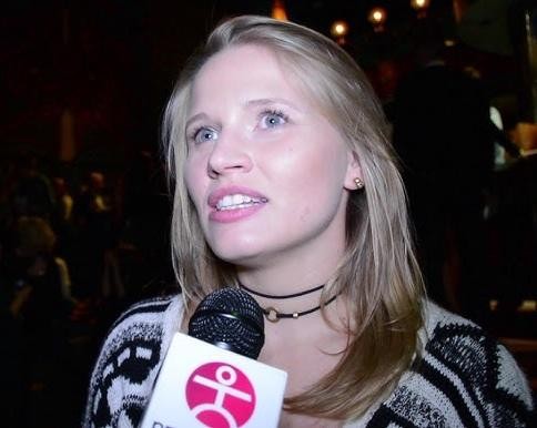 Natalia Rybicka w pracy na planie filmowym/teatralnym