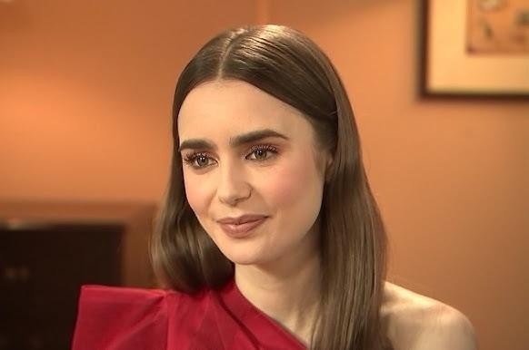 Lily Collins jako Emily Cooper na planie serialu 