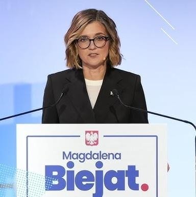 Magdalena Biejat podczas wydarzenia społecznego